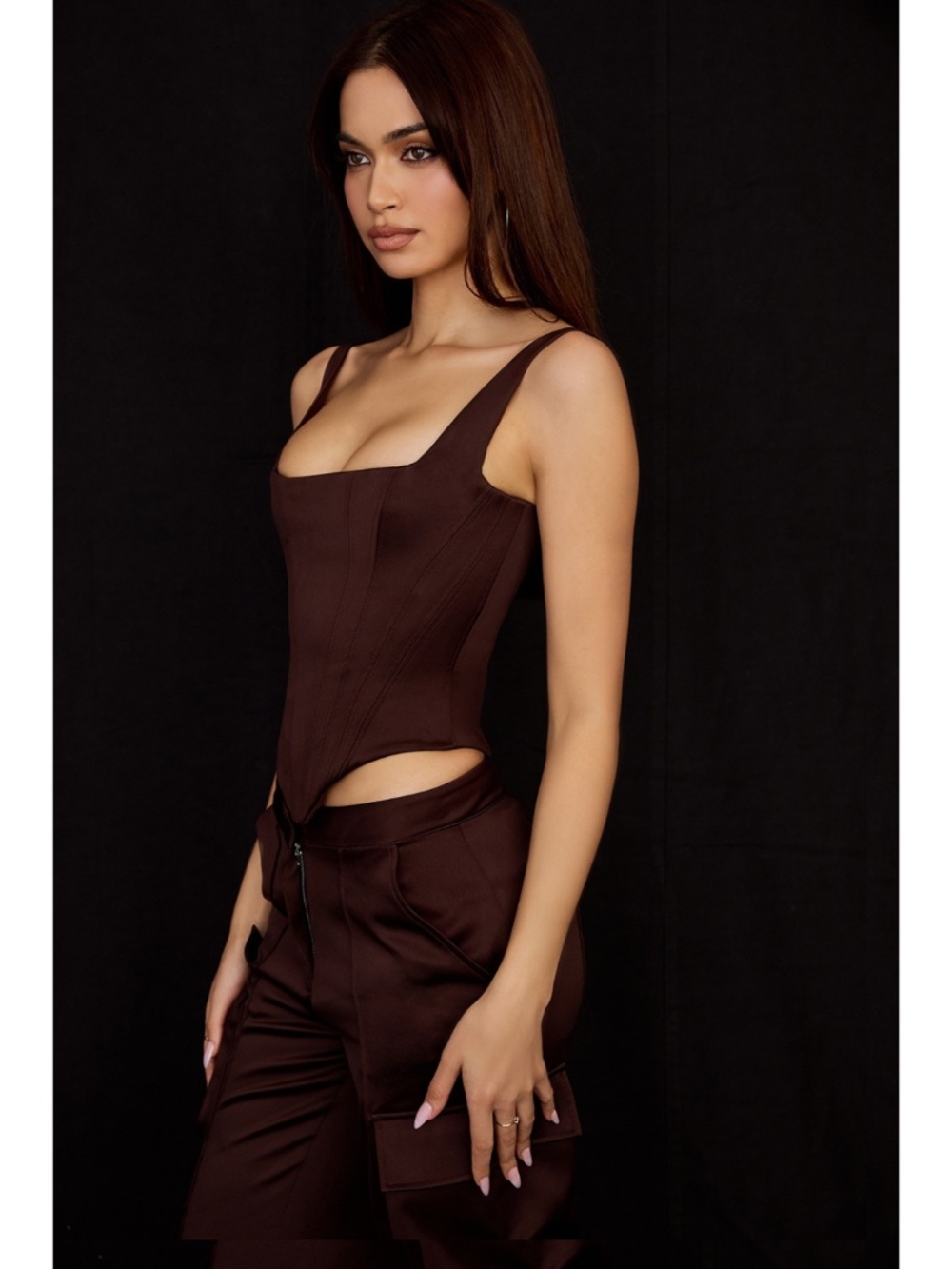 NEW House of CB Rafa Top Chocolate Brown XS - Picture 12 of 17